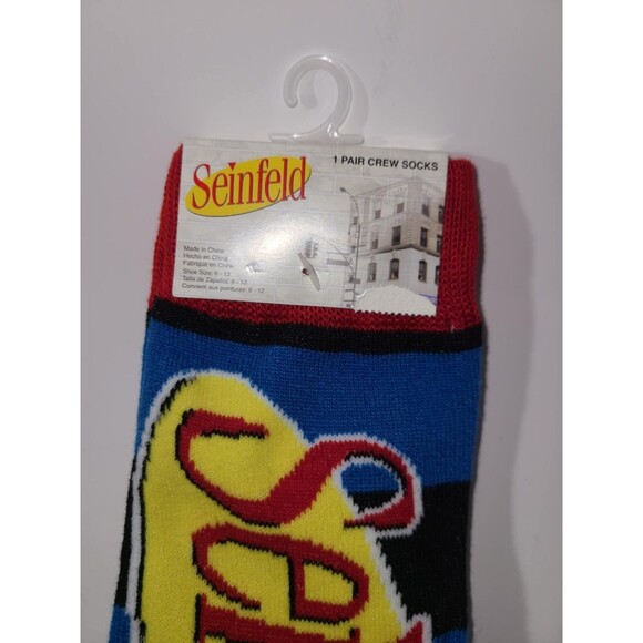 Seinfeld Socks NEW Unisex Size 6-12 Crew Socks - Picture 2 of 2